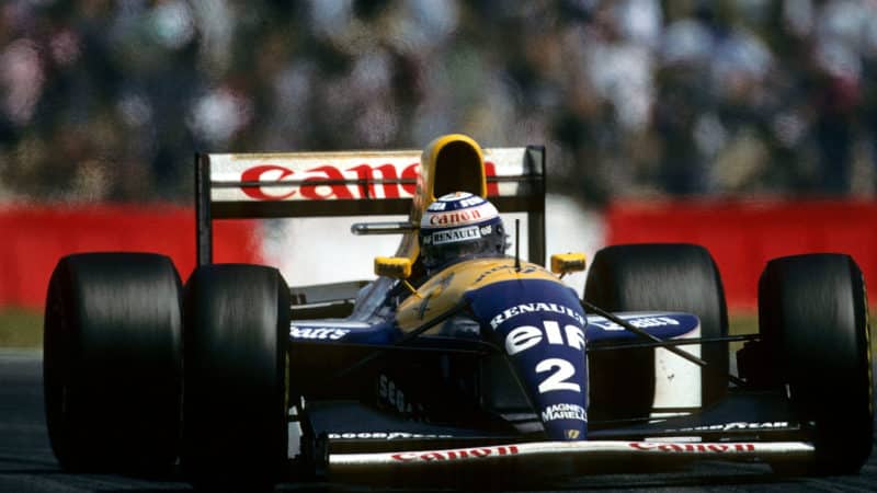 Alain Prost, Williams-Renault FW15C, Grand Prix of France, Circuit de Nevers Magny-Cours, July 4, 1993. (Photo by Paul-Henri Cahier/Getty Images)