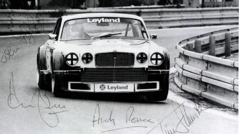 Signed picture of Jaguar XJC touring car