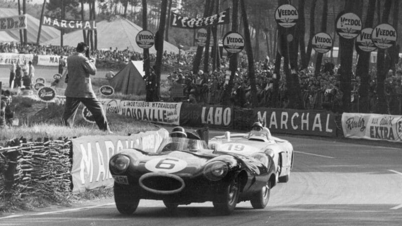 Stirling Moss Jaguar 1955 Le Mans