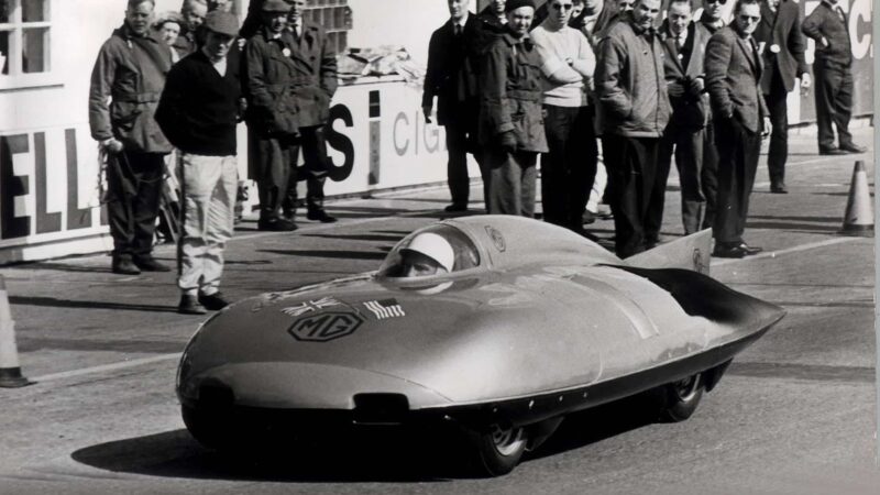 Stirling Moss MG EX181 Snetterton 1957