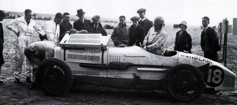 Sunbeam prepares for 1930 Southport 100 sand race