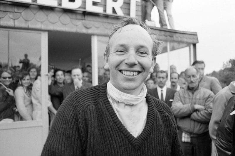 Surtees is suitably delighted after winning.