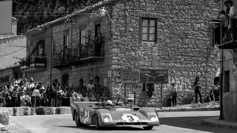 Arturo Merzario / Sandro Munari, Spa Ferrari SEFAC, Ferrari 312 PB, action during the 1972 World Sportscar Championship, Targa Florio, on May 21, 1972 at Piccolo Circuito delle Madonie, Italy - Photo DPPI