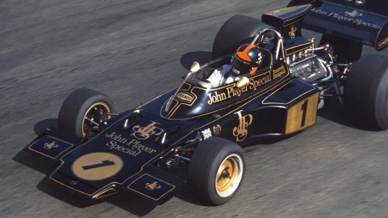 Lotus of Emerson Fittipaldi at the 1971 Spanish Grand Prix