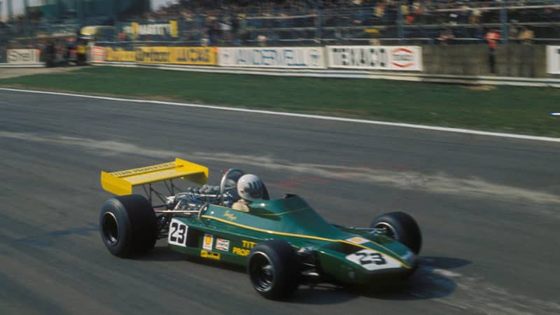Tom Pryce driving for Shadow in the 1973 British GP Silverstone