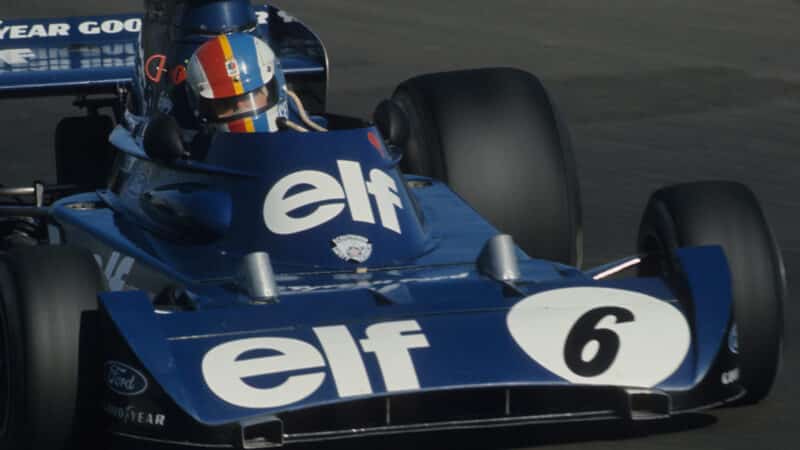 Tyrrell of Francois Cevert in qualifying for 1973 US Grand Prix at Watkins Glen
