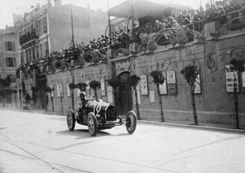 William Grover-Williams in a Bugatti 35B, in the Monaco Grand Prix, 1929.