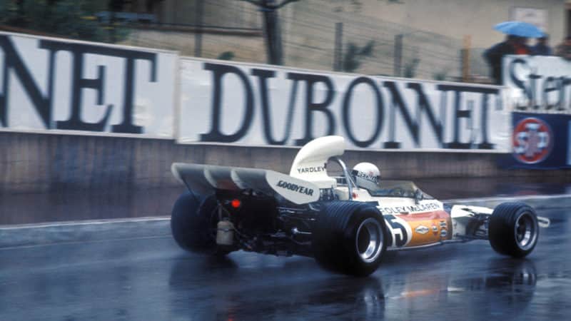 Yardley McLaren of Brian Redman in the 1972 Monaco Grand Prix