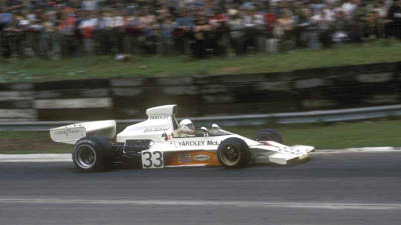 Yardley McLaren of Mike Hailwood in 1974
