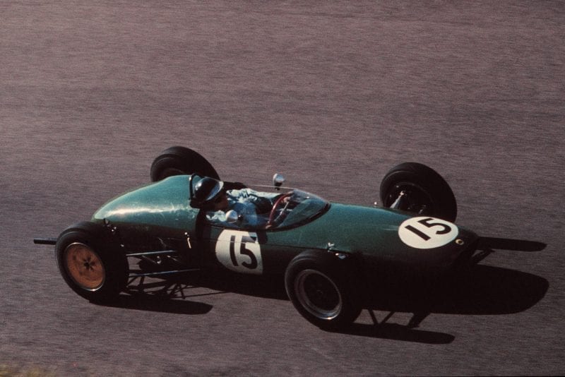 Jim Clark in his Lotus 21.