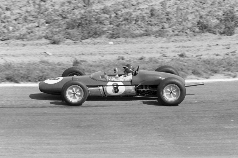 Jim Clark at the wheel of a Lotus 21.