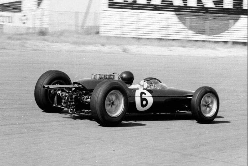 Jim Clark in his Lotus 25 Climax.