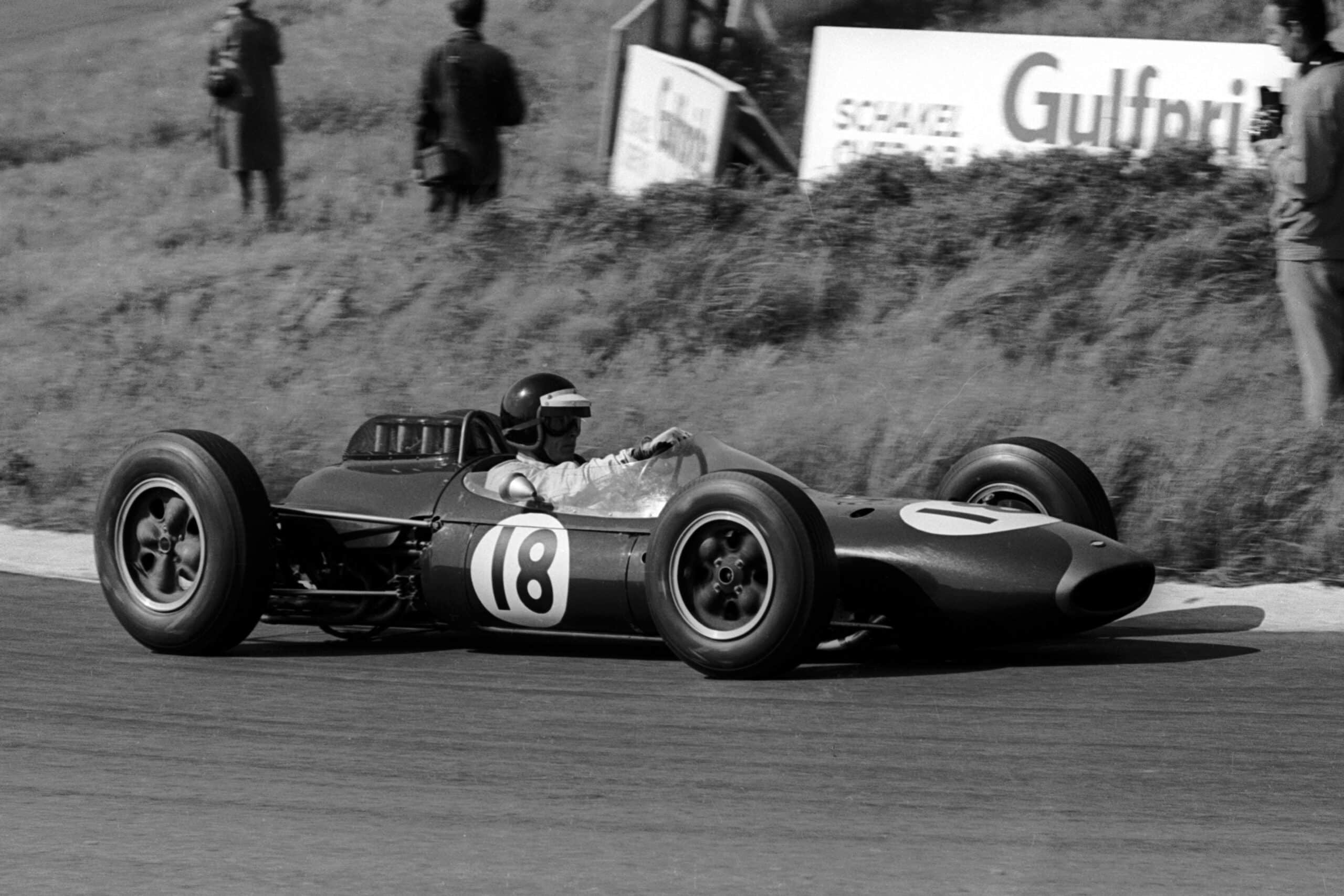 Dan Gurney driving his Brabham BT7.