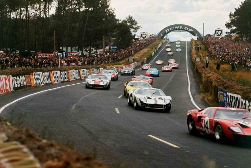 Ford GT40s lead the way at 1966 Le Mans