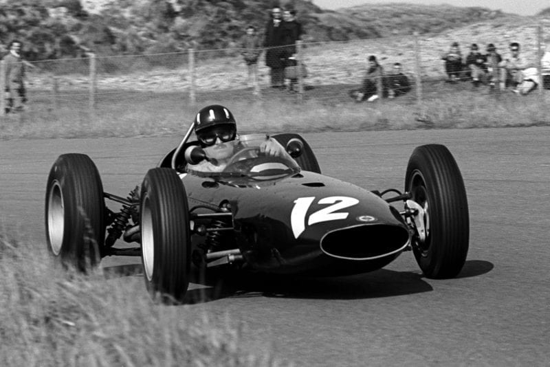 Graham Hill in his BRM P57.