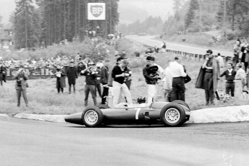 Graham Hill (at the wheel of his BRM P57)