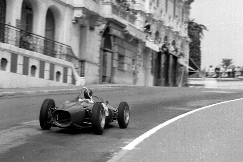 Richie Ginther in his Ferrari 156.