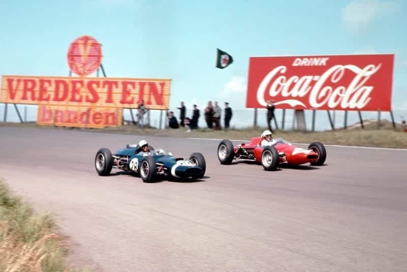 Jo Bonnier in a Cooper T60 Climax and Phil Hill at the wheel of his ATS 100.