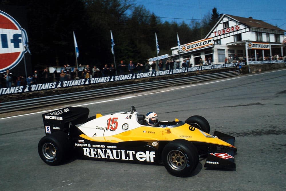 Alain Prost in a Renault RE40 took pole and went on to win the race.