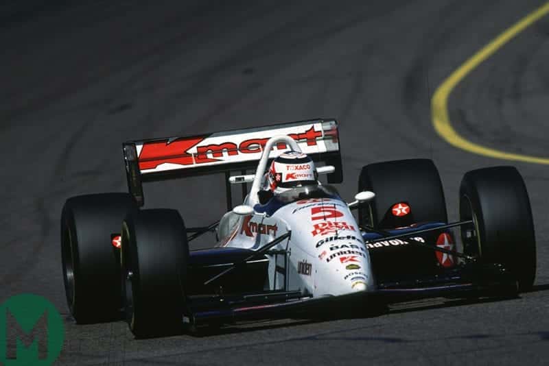 Nigel Mansell drives his Newman-Haas Indycar at Phoenix Raceway 1993