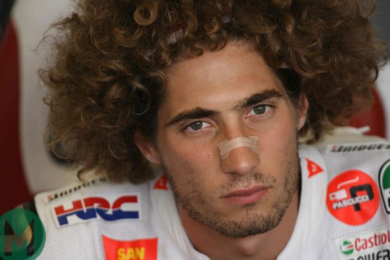 Marco Simoncelli looks at the camera San Marino MotoGP 2010