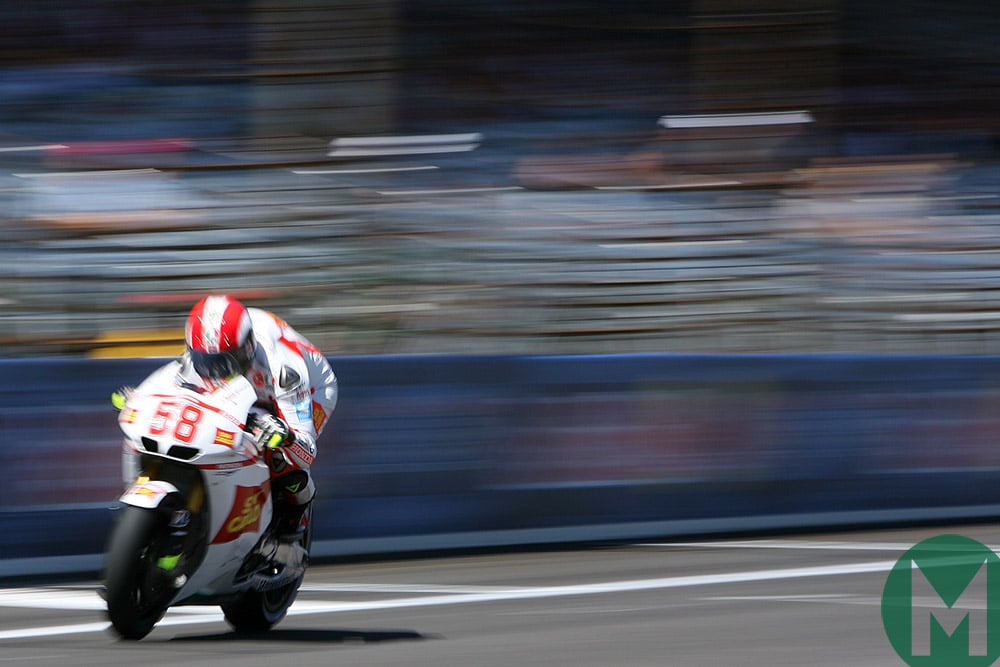 Marco Simoncelli during qualifying for the 2010 USA MotoGP