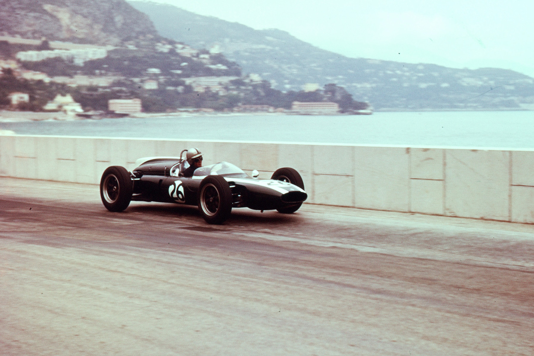 Bruce Mclaren in his Cooper T55 Climax.