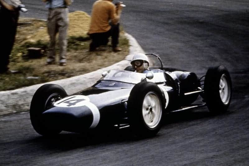 Stirling Moss in his Lotus 18/21.