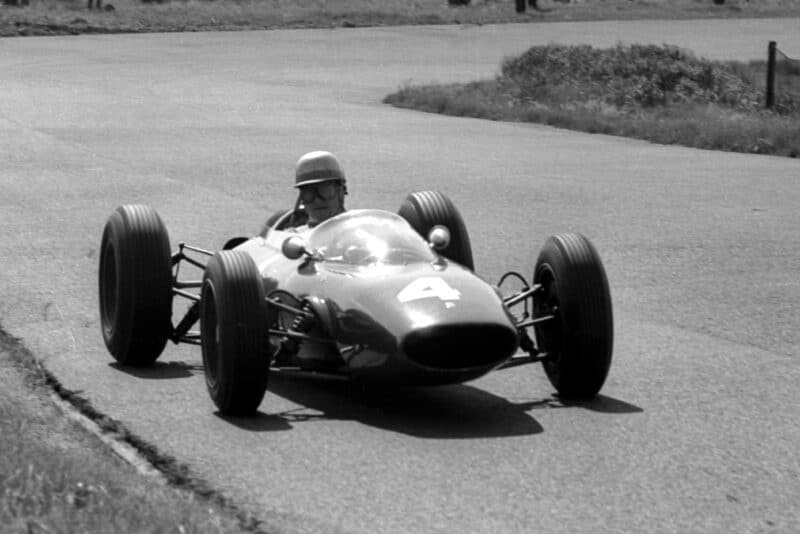 Ludovico Scarfiotti in his Ferrari 156.