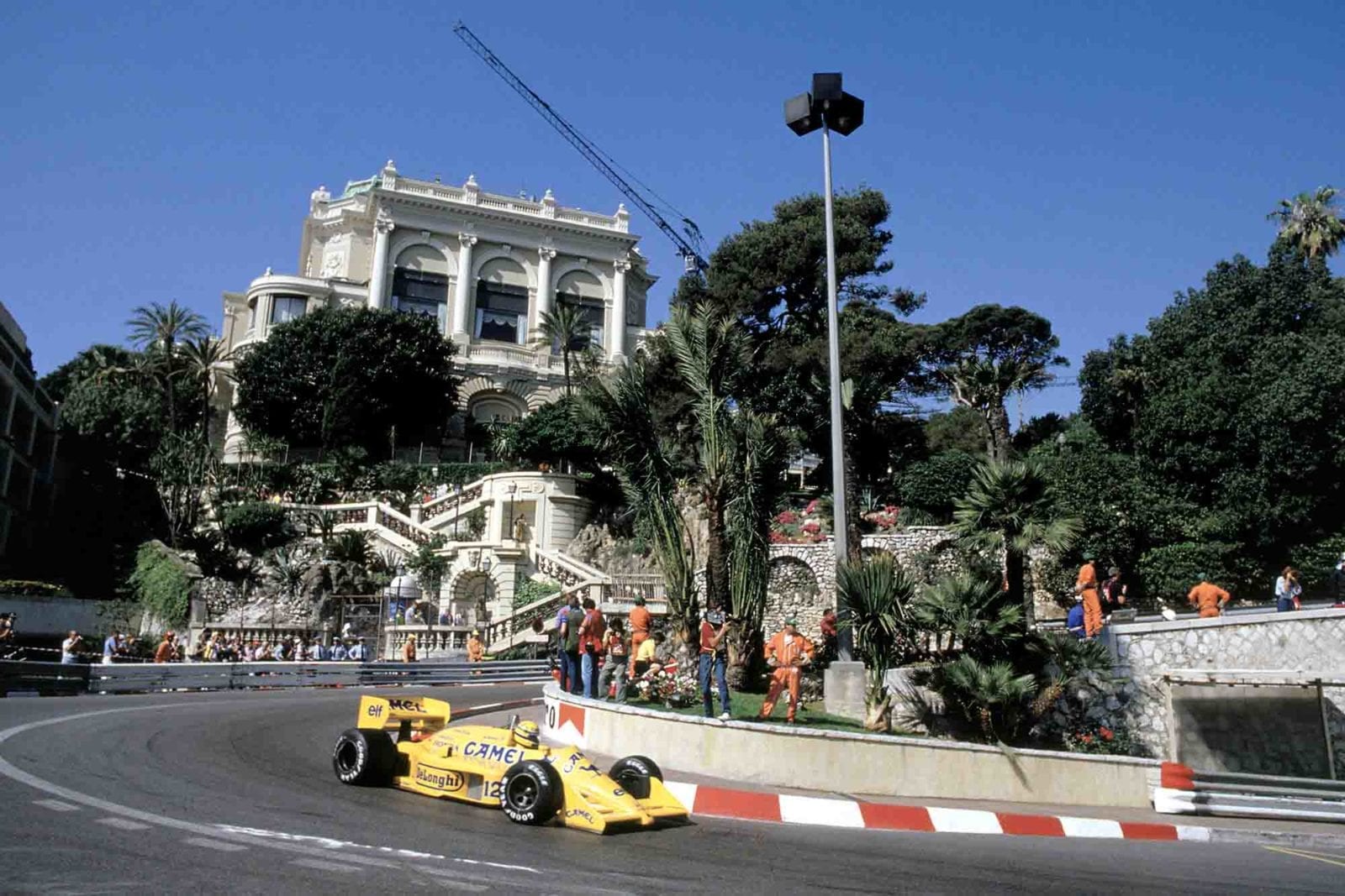 Ayrton Senna rounds the hairpin at Monaco Grand Prix 1987