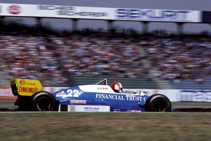 Allen Berg in his Osella Alfa Romeo FA1F