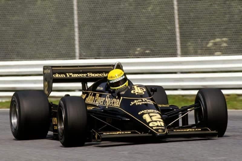 Ayrton Senna driving a Lotus 97T qualified in 14th but stormed through the field to take second at the finish.