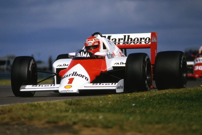 Niki Lauda in his McLaren MP4/2B.