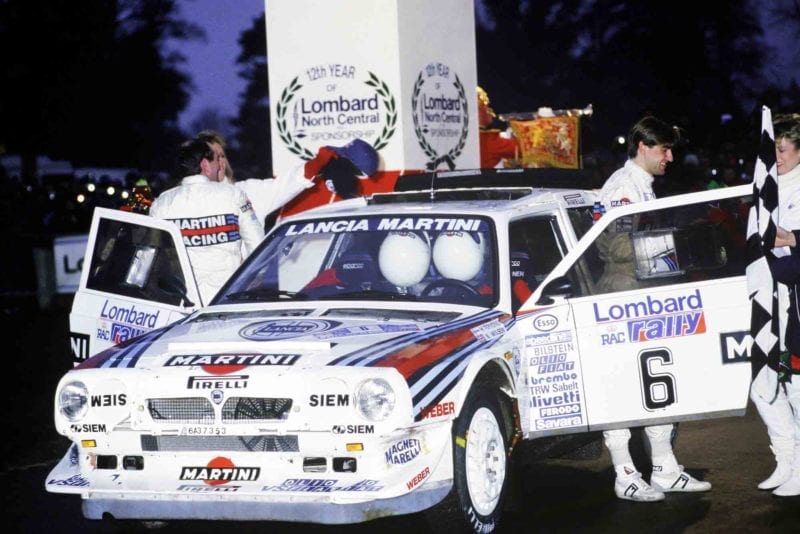 Henri Toivonen wins the 1985 Rally GB in his Lancia