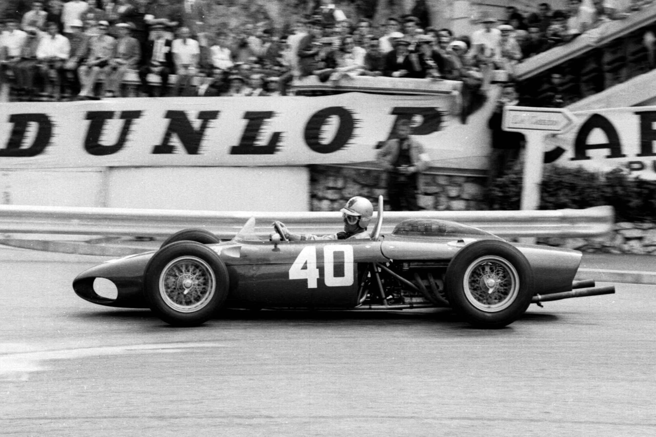 Wolfgang von Trips at the wheel of his Ferrari 156.