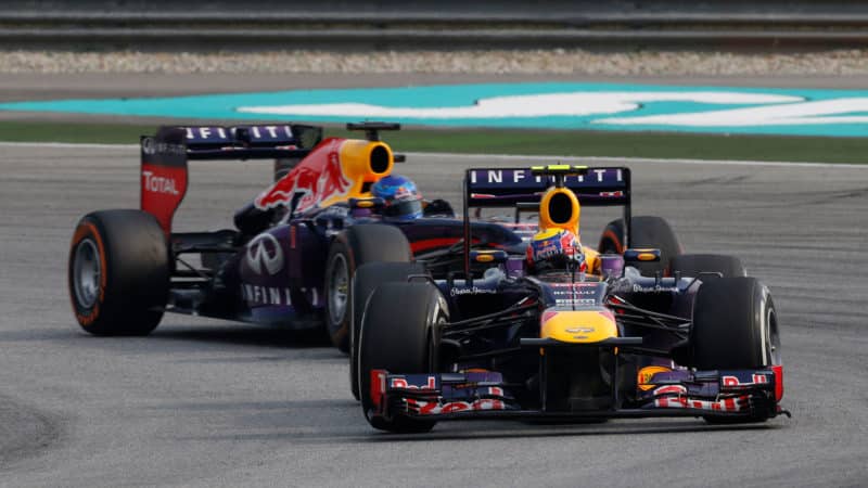 2013 Malaysian GP Mark Webber Red Bull 5