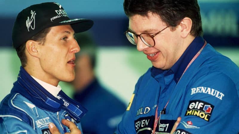 Ross Brawn Michael Schumacher Benetton 1995