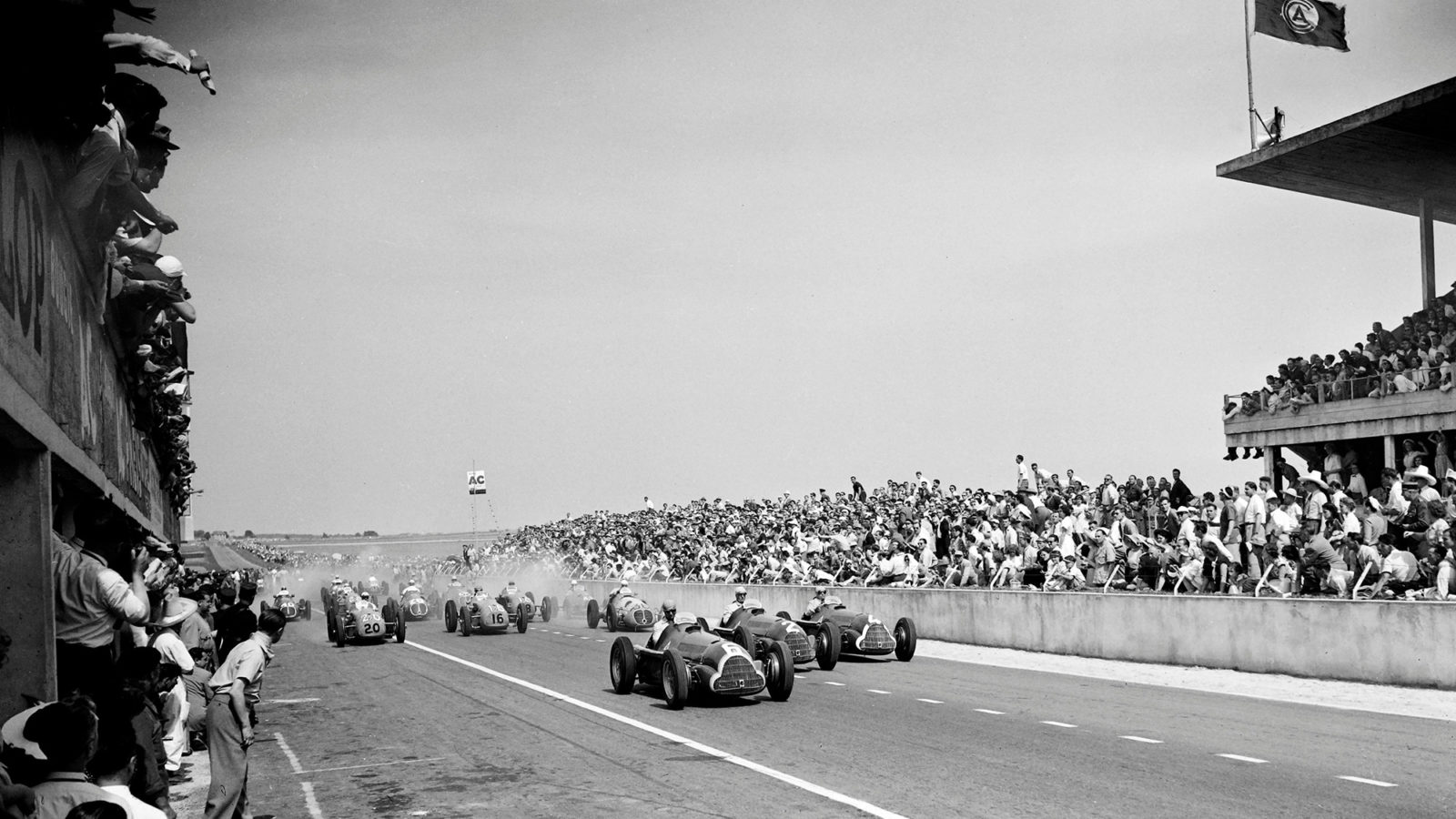 Start of the 1950 French Grand Prix at Reims