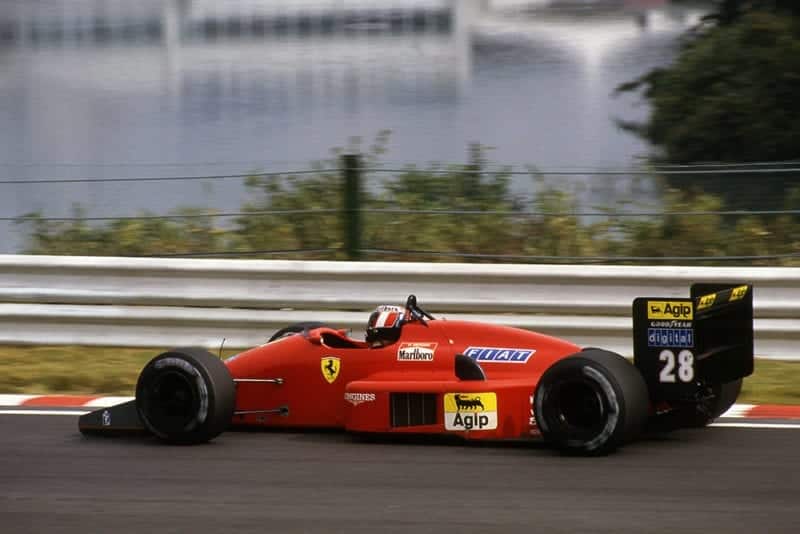 Gerhard Berger heading for a win at Suzuka in his Ferrari F1/87.