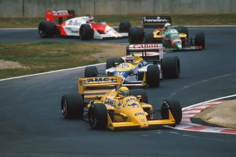 2nd place Ayrton Senna in tha Lotus 99T during the Japanese Grand Prix.