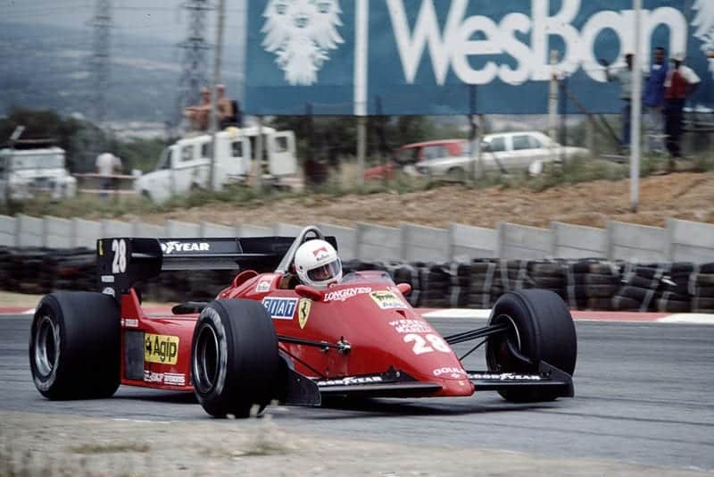Rene Arnoux Irving a Ferrari 126C4.