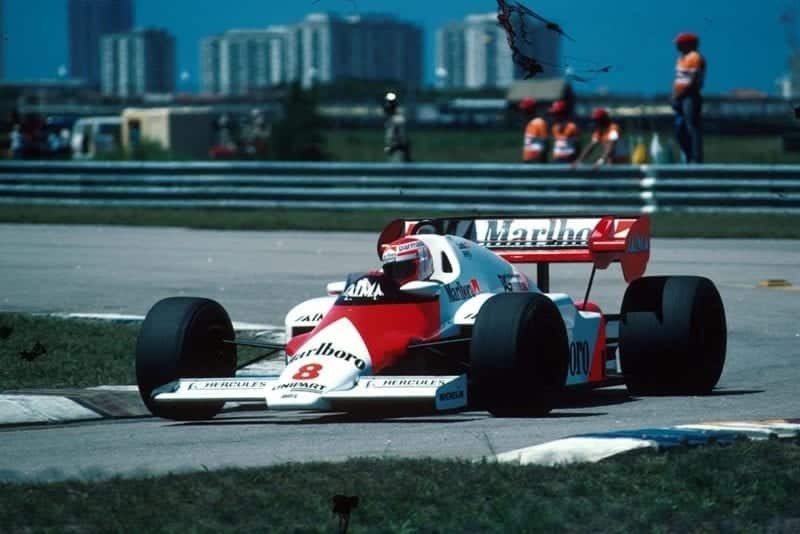 Niki Lauda did not finish in his McLaren MP4/2.
