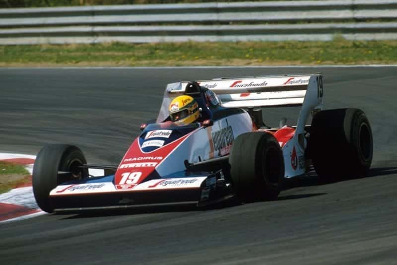 Ayrton Senna in a Toleman TG183B finished seventh.