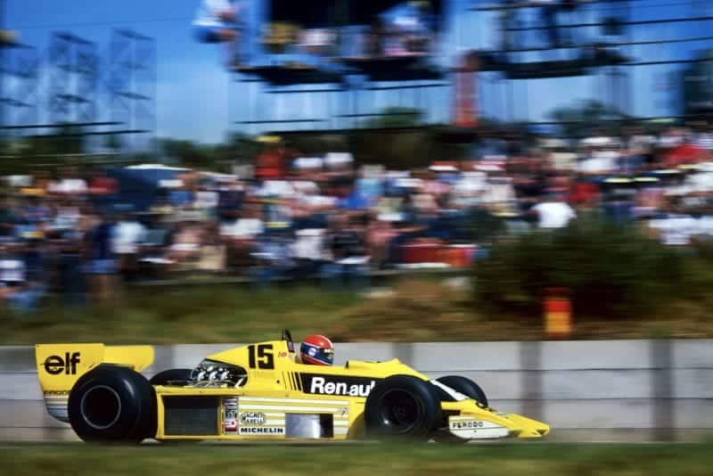 Jean-Pierre Jabouille driving for Renault at the 1979 South African grand Prix, Kyalami