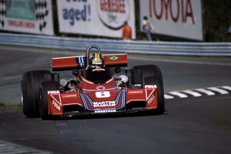 Carlos Pace (Brabham) at the 1976 United States Grand Prix East, Watkins Glen.