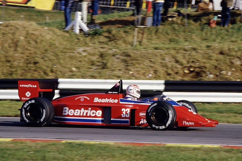 Alan Jones in a Team Haas/Lola THL1 Hart.