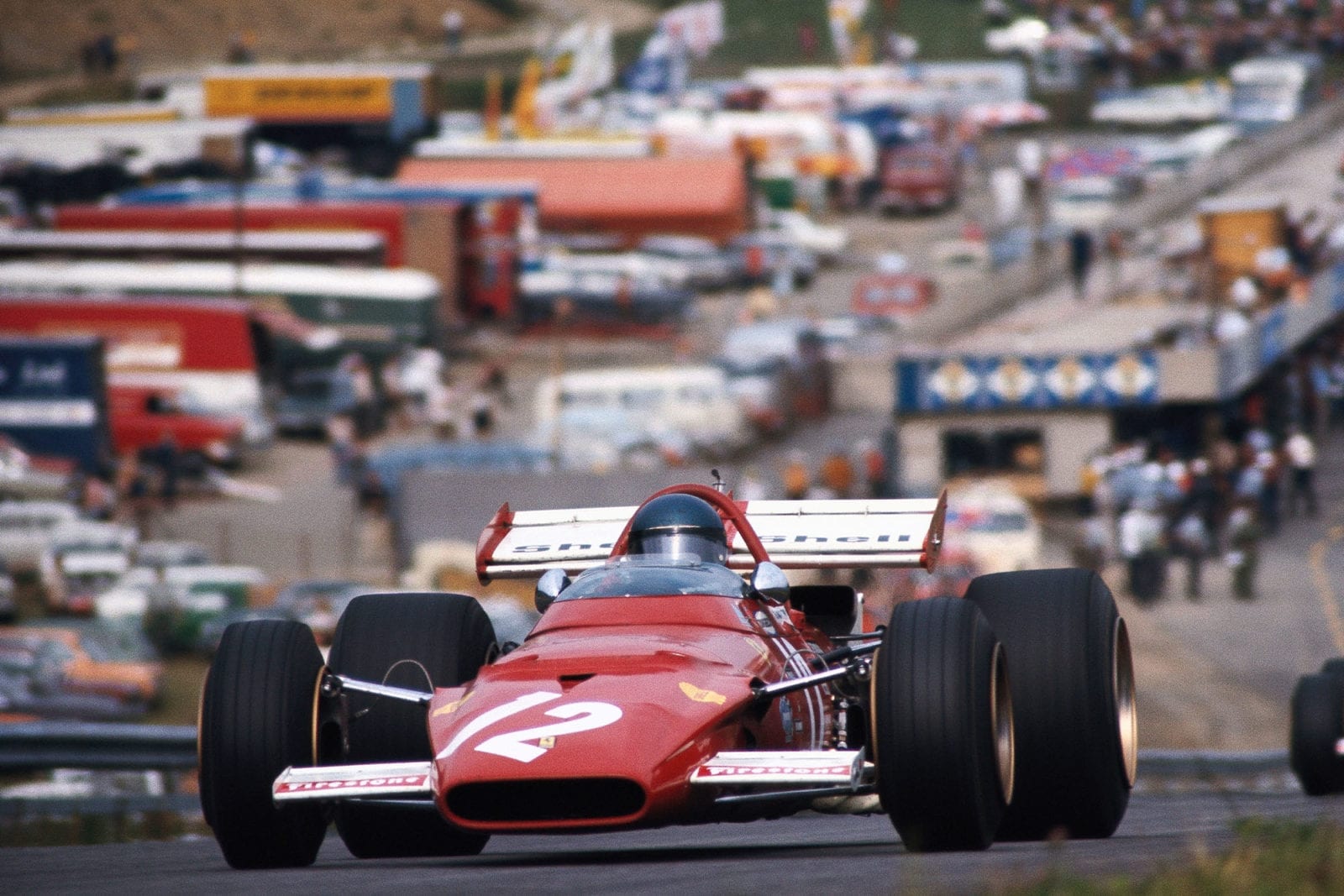 Jacky Ickx driving for Ferrari at the 1970 Austrian Grand Prix