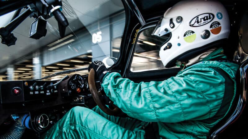 EMKA-Aston Martin Group C car cockpit 2