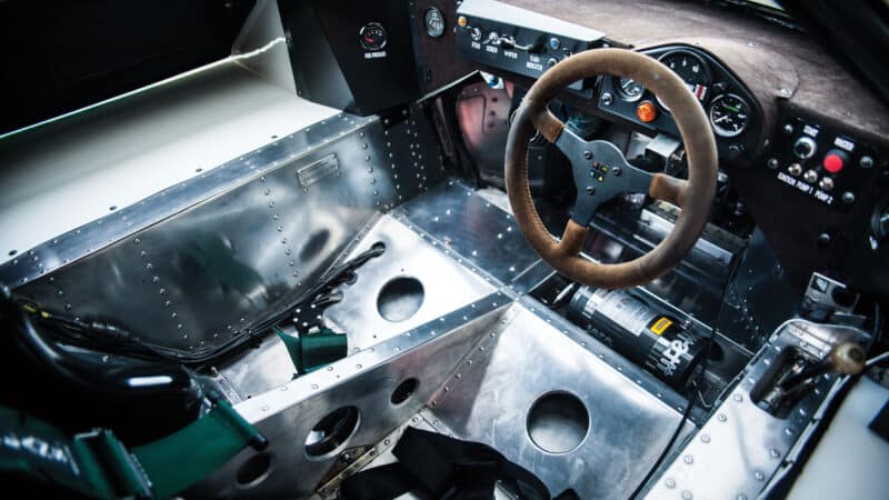 EMKA-Aston Martin Group C car cockpit