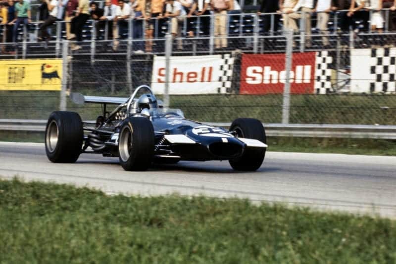 Piers Courage in a Williams-run Brabham at the 1969 Italian Grand Prix